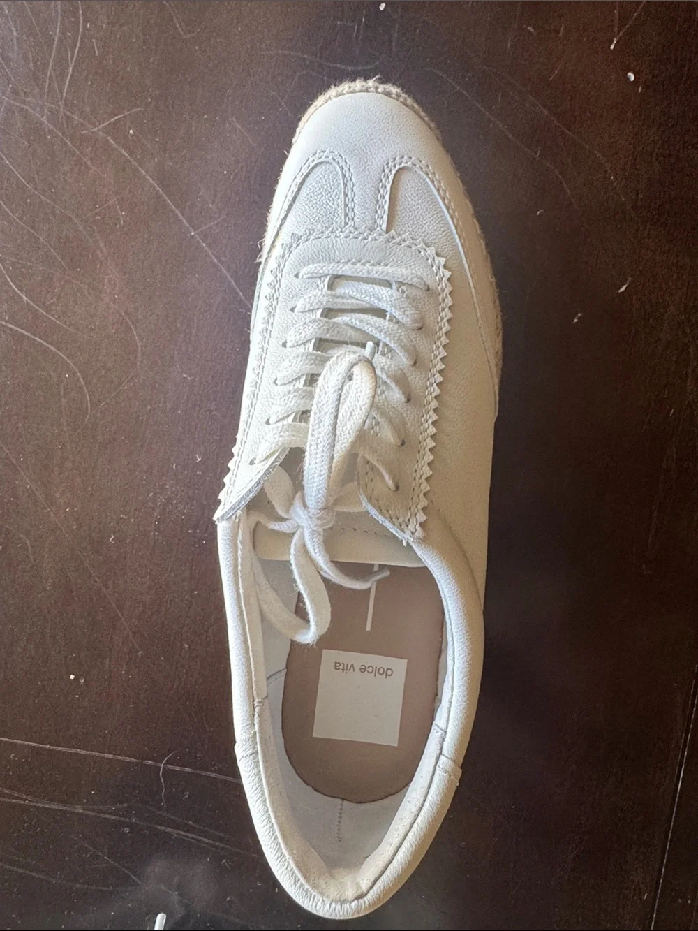 Dolce Vita Cream Lace-Up Platform Espadrille Sneaker